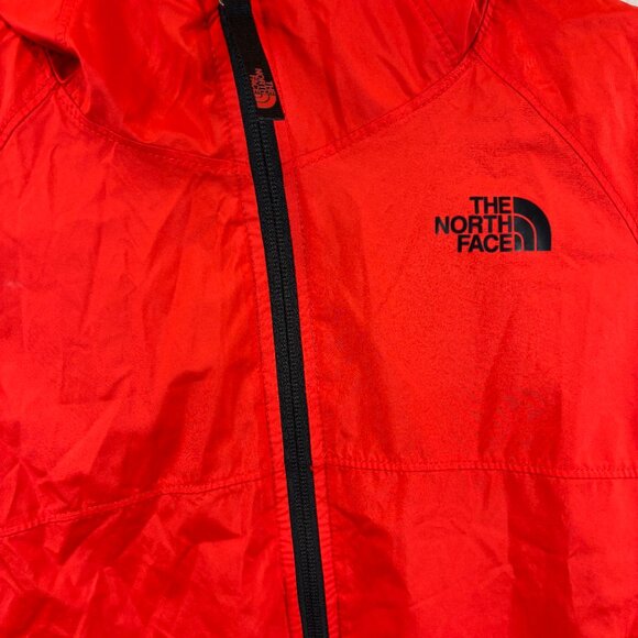 The North Face Boys 7 / 8 Red Full Zip Hooded Windbreaker Rain Jacket - Picture 4 of 8